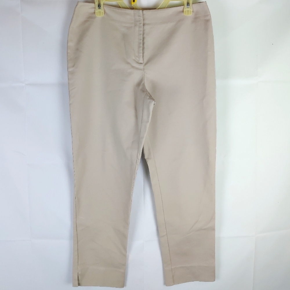 Chico's Straight Leg Ankle Pants Womens 15 Minimalist Casual New Money Academia